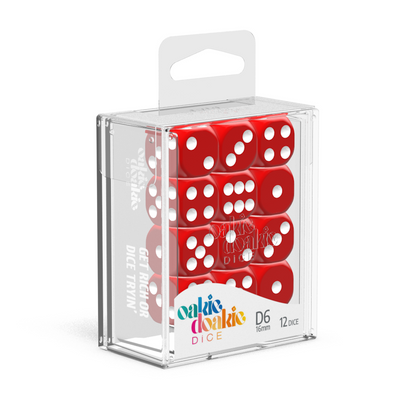 Oakie Doakie Dice - D6 16mm Solid Red (12) - Good Games