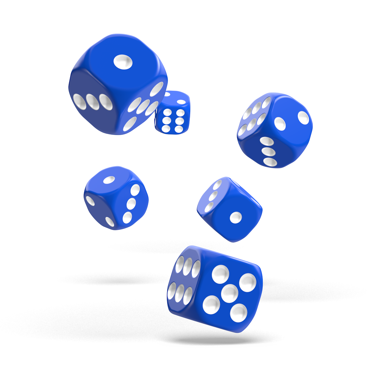 Oakie Doakie Dice - D6 16mm Solid Blue (12)