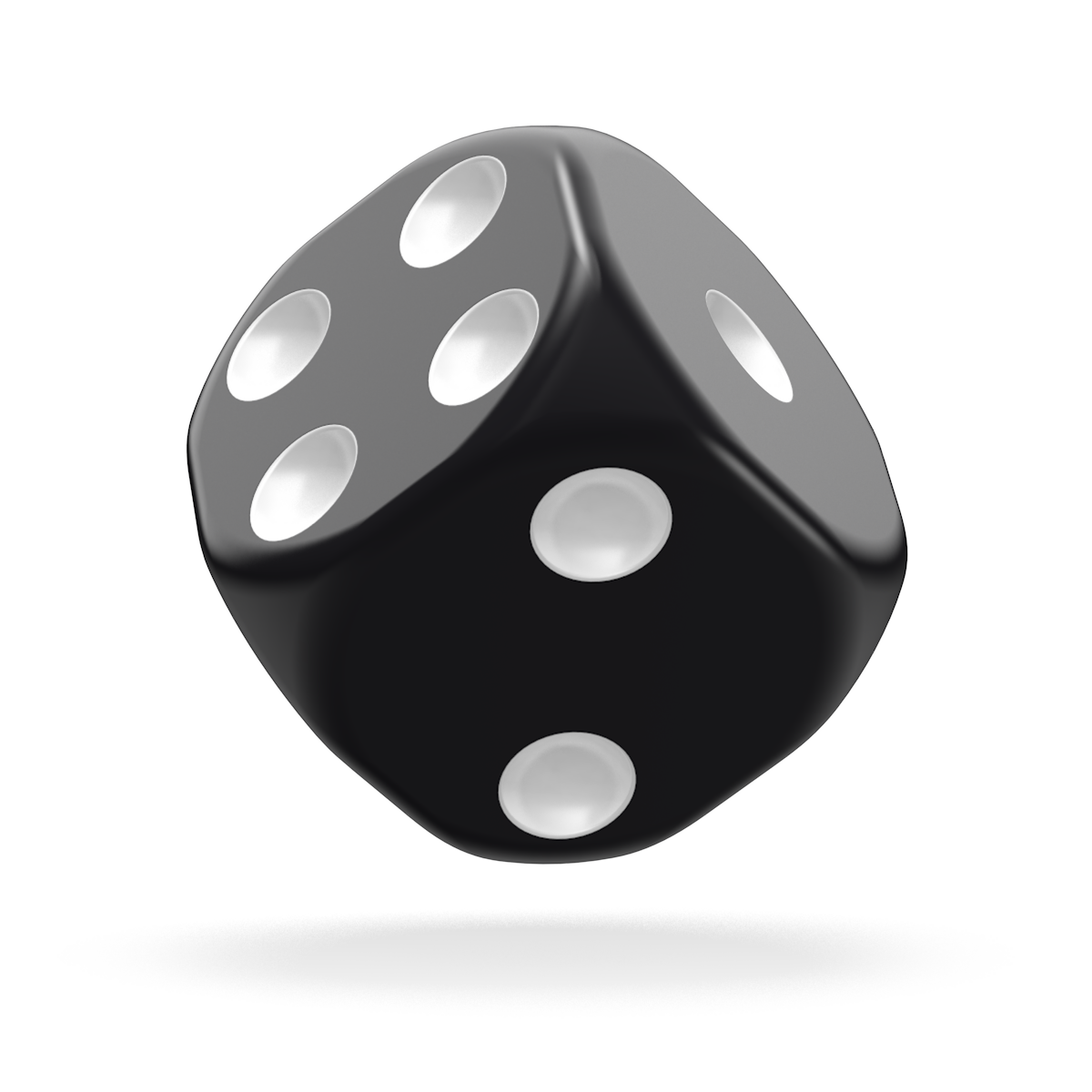Oakie Doakie Dice - D6 16mm Solid Black (12)