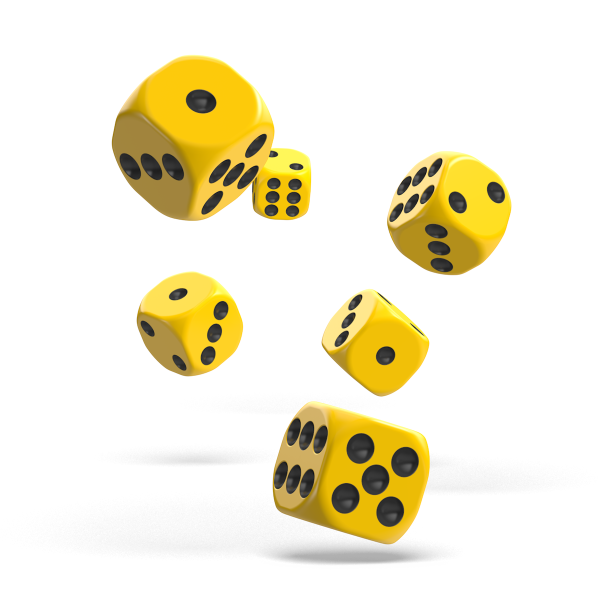 Oakie Doakie Dice - D6 16mm Solid Yellow (12)
