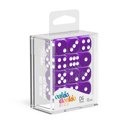 Oakie Doakie Dice - D6 16mm Solid Purple (12) - Good Games