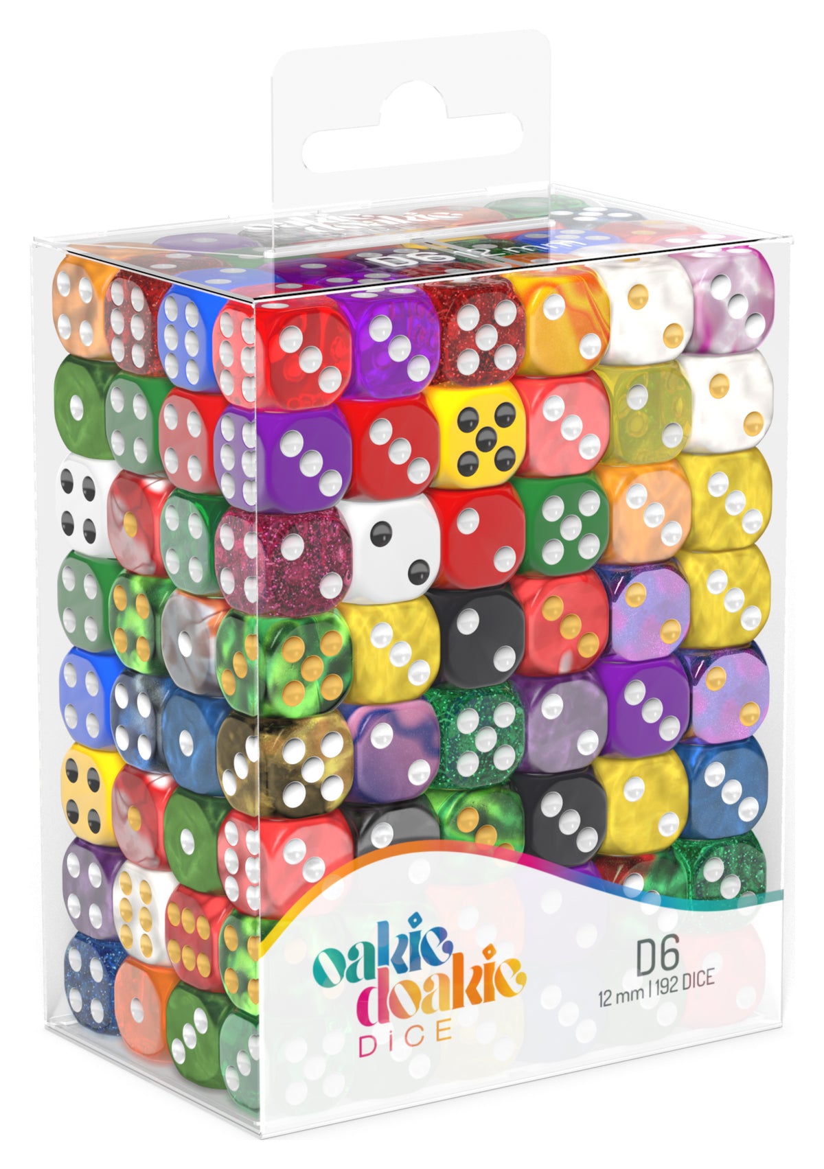 Oakie Doakie Dice - D6 Retail Pack 12mm (192) loose dice