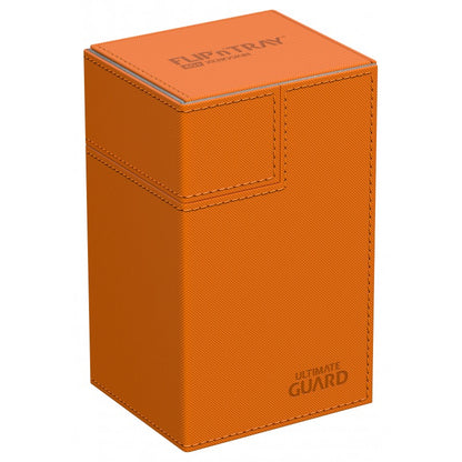 Ultimate Guard - Flip N Tray Deck Case 80+ Standard Size Xenoskin Orange - Good Games