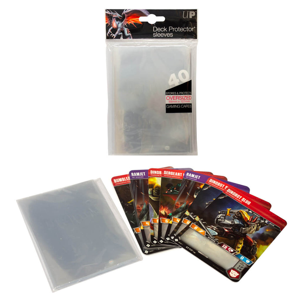 Oversized Clear Top Loading Deck Protector Sleeves 40ct - Good Games