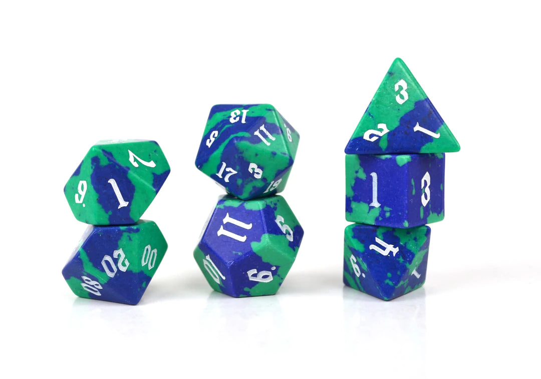 Level Up Dice - Phoenix Lapis Lazuli Polyhedral Dice Set (HP)