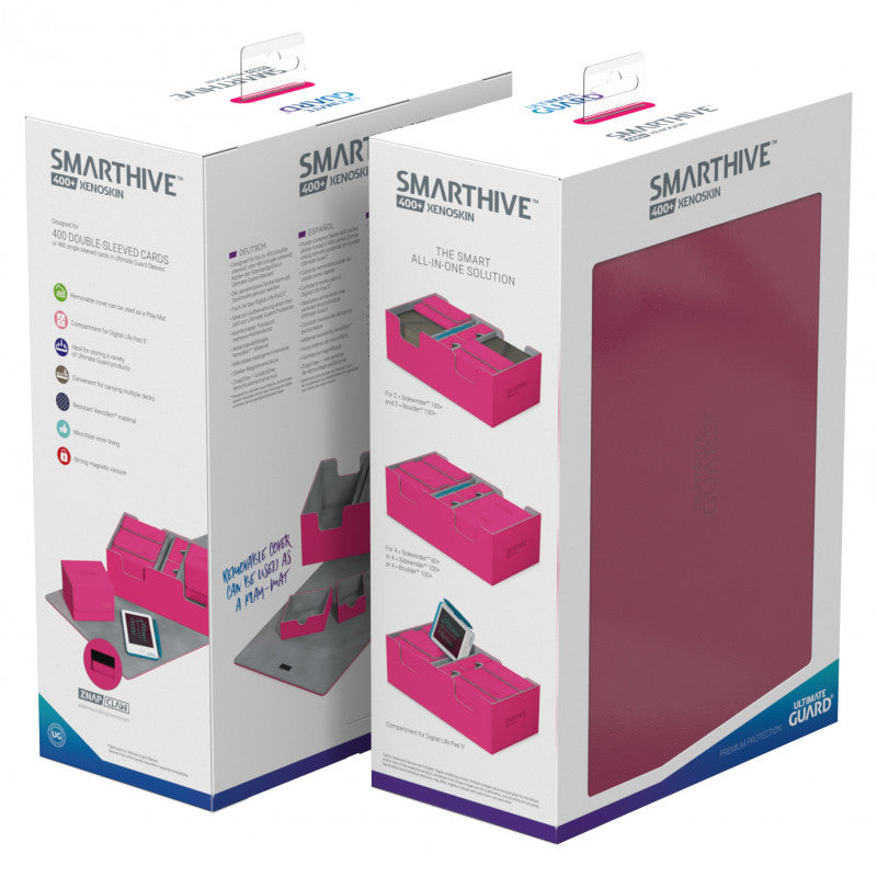 Ultimate Guard - Smarthive 400+ XenoSkin Pink Deck Box - Good Games