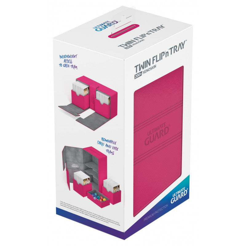 Ultimate Guard - Twin Flip N Tray Deck Case 200+ Standard Size Xenoskin Pink
