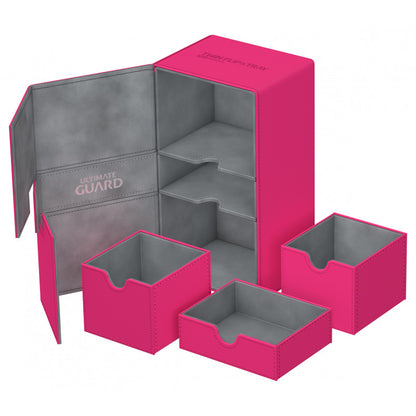 Ultimate Guard - Twin Flip N Tray Deck Case 200+ Standard Size Xenoskin Pink - Good Games