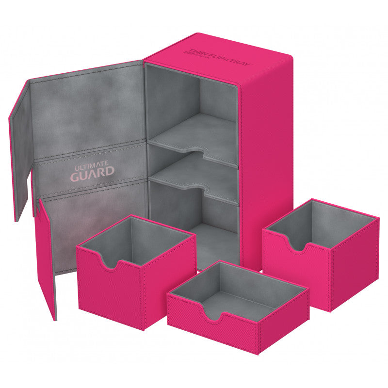 Ultimate Guard - Twin Flip N Tray Deck Case 200+ Standard Size Xenoskin Pink