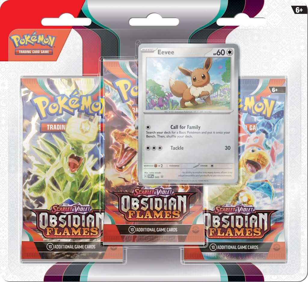 Pokemon TCG - Scarlet &amp; Violet - Obsidian Flames Three Booster Blister