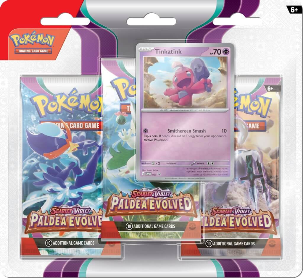 Pokemon TCG - Scarlet &amp; Violet - Paldea Evolved Three Booster Blister