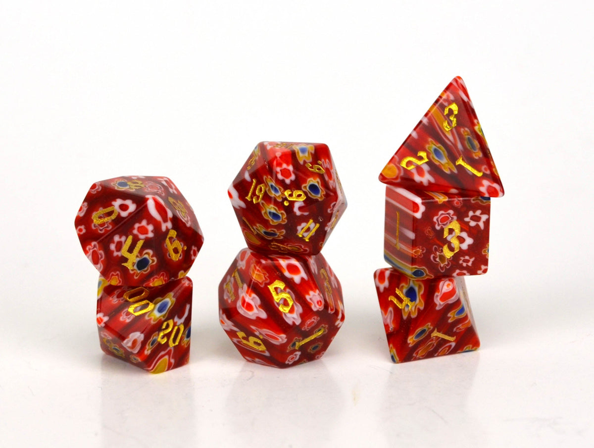 Level Up Dice - Level Up Poppy Candy Glass Dice Set - Good Games