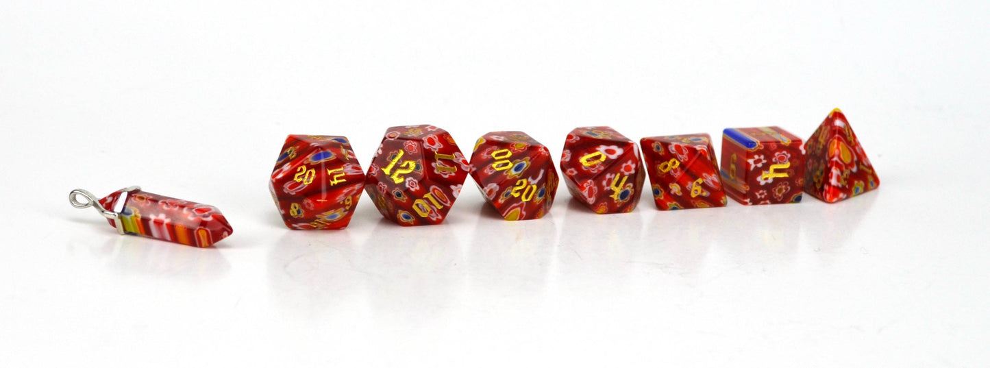 Level Up Dice - Level Up Poppy Candy Glass Dice Set - Good Games