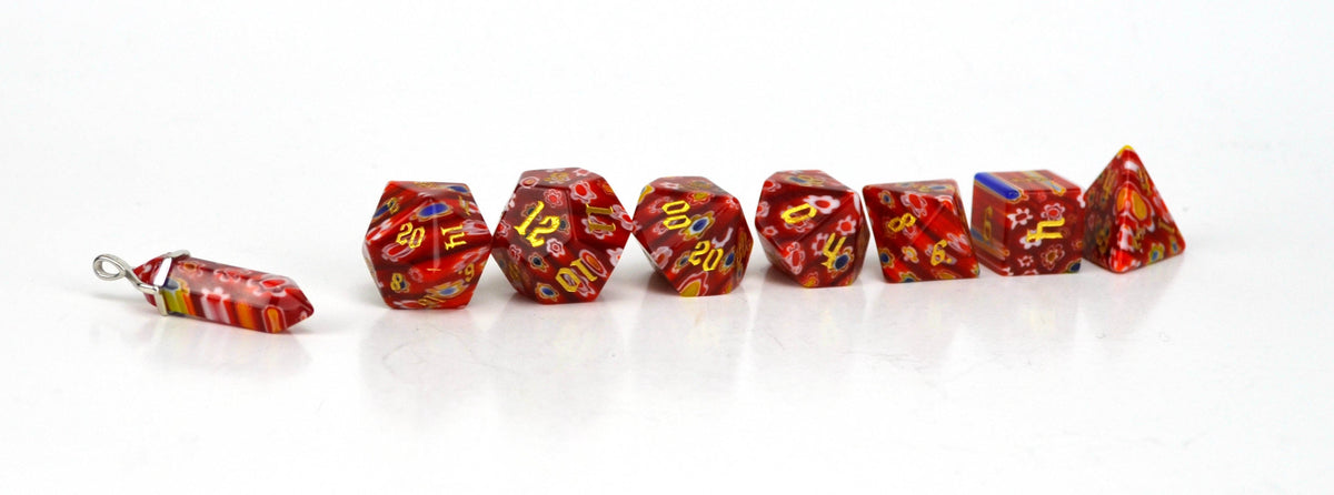 Level Up Dice - Level Up Poppy Candy Glass Dice Set - Good Games