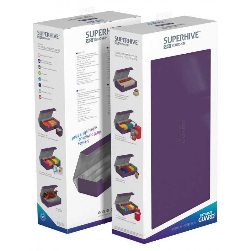 Ultimate Guard - Deck Box Superhive 550+ Standard Size Xenoskin Purple - Good Games