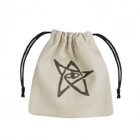 Q Workshop - Call of Cthulhu Dice Bag - Beige & Black - Good Games