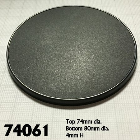 Reaper: Bases: 80mm Round Gaming Base (4) - Good Games