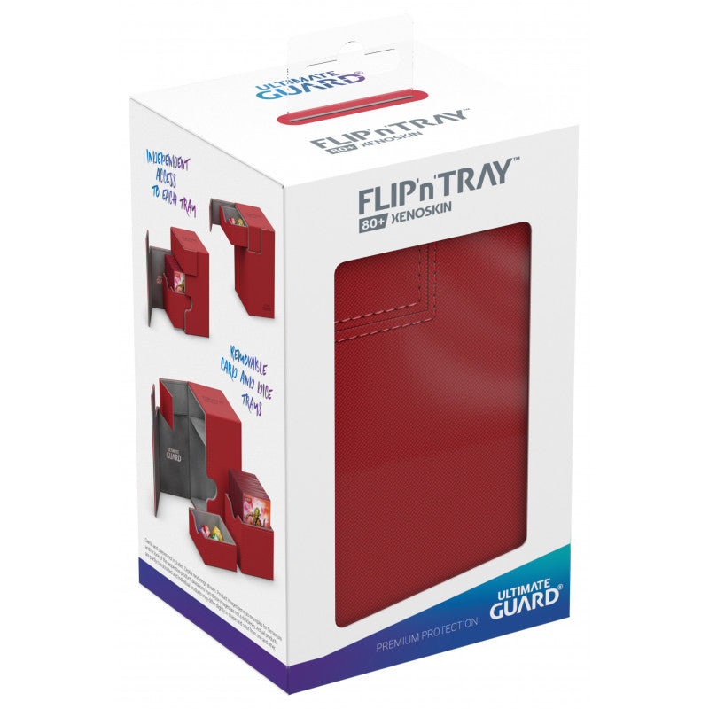 Ultimate Guard - Flip N Tray Deck Case 100+ Standard Size Xenoskin Red