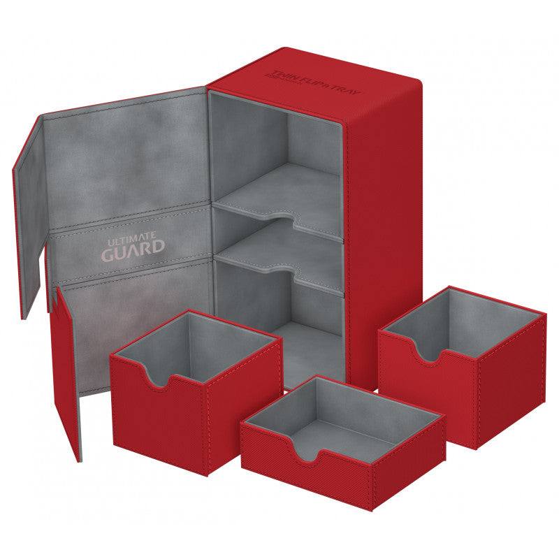 Ultimate Guard - Twin Flip N Tray Deck Case 200+ Standard Size Xenoskin Red