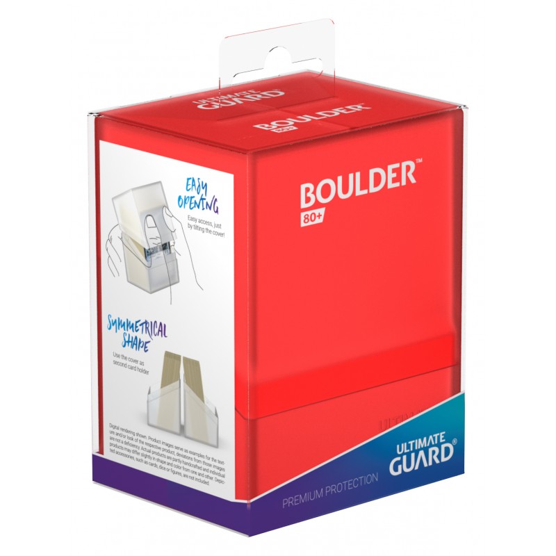 Ultimate Guard - Boulder Deck Case 80+ Standard Size Ruby - Good Games