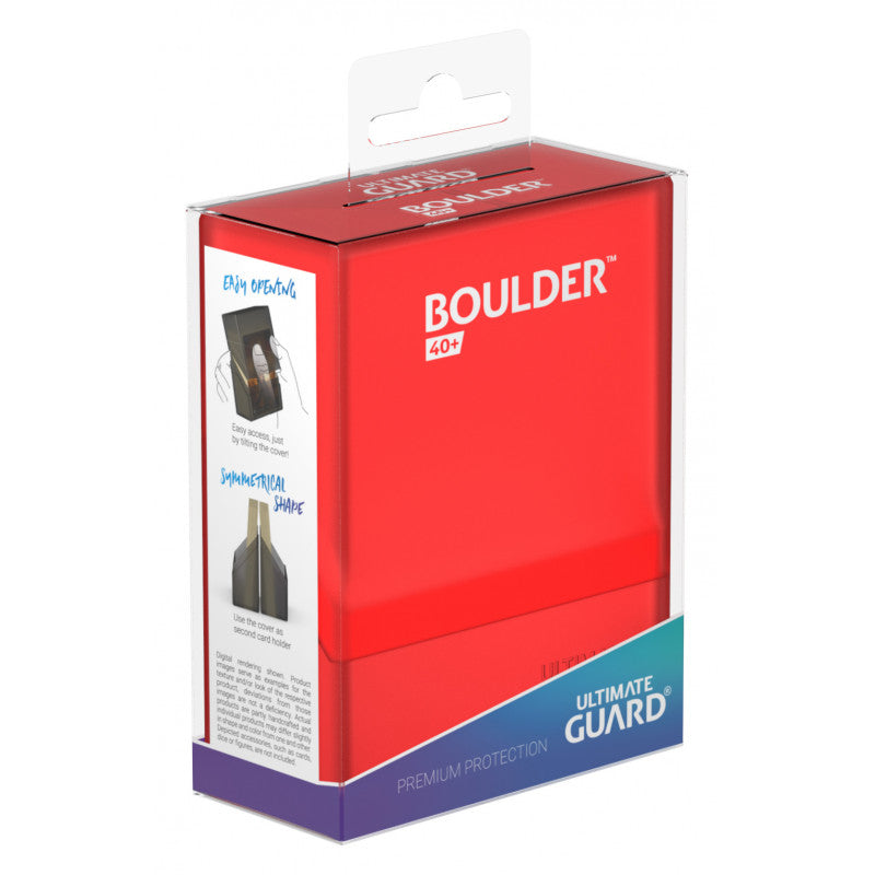 Ultimate Guard - Boulder Deck Case 40+ Standard Size Ruby - Good Games