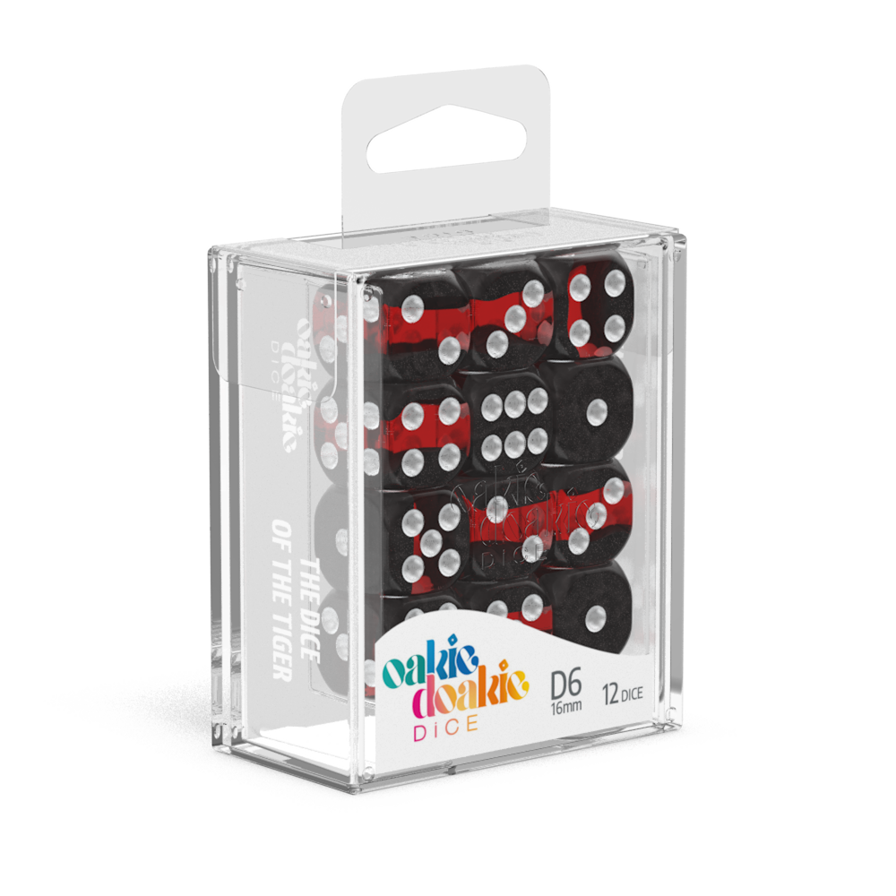 Oakie Doakie Dice - D6 16mm Enclave Ruby (12)