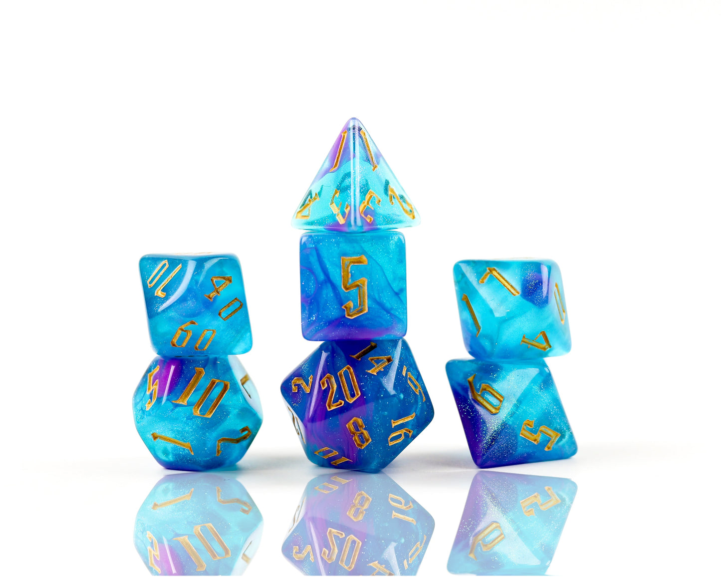 Sirius Dice - Cerulean Nebula Dice Set 7 - Good Games