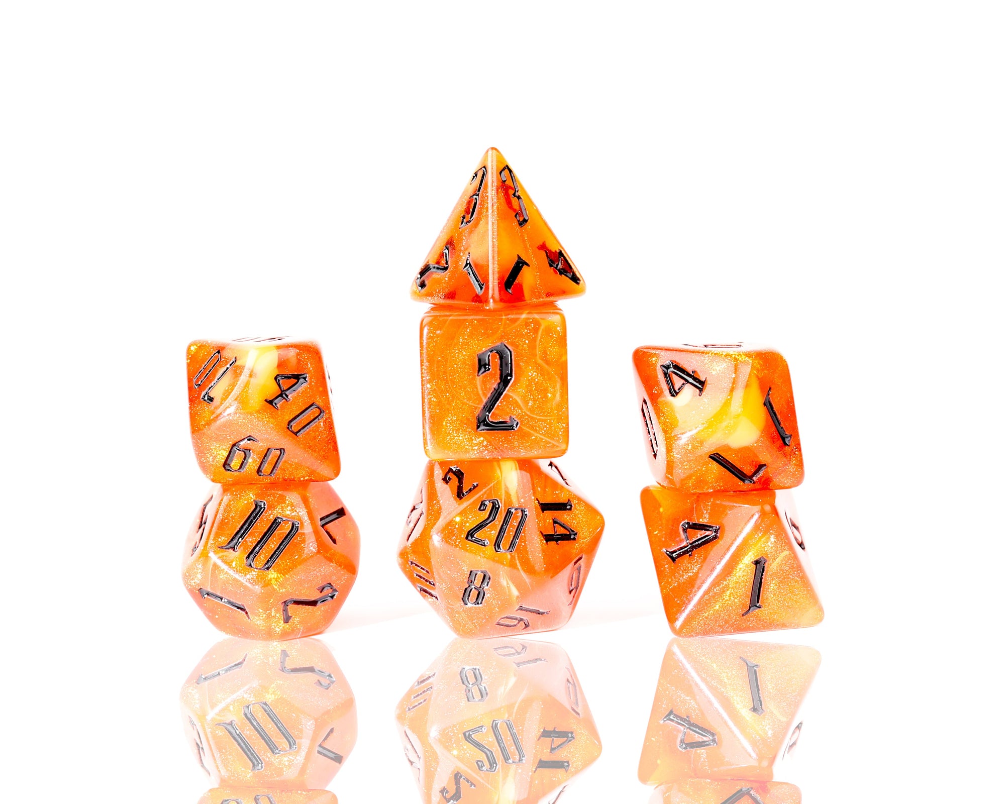 Sirius Dice - Fire Nebula Dice Set 7 - Good Games