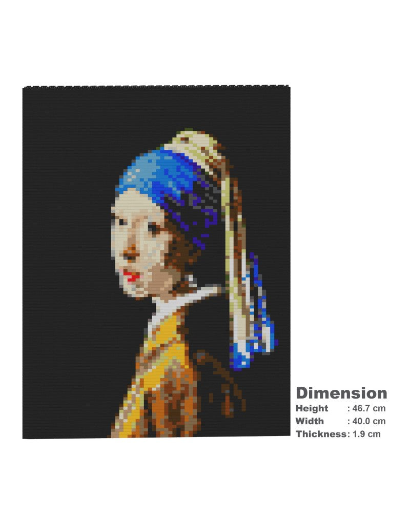 Jekca - Girl with a Pearl Earring Brick Painting 01S - Good Games