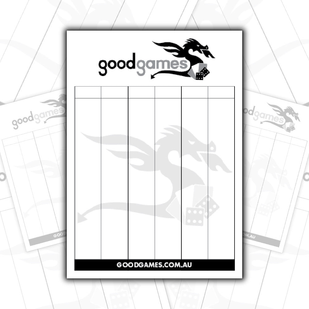 Good Games Essentials - Score Pad - Good Games