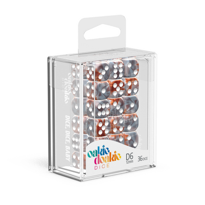 Oakie Doakie Dice - D6 12mm Gemi Silver-Rust (36) - Good Games