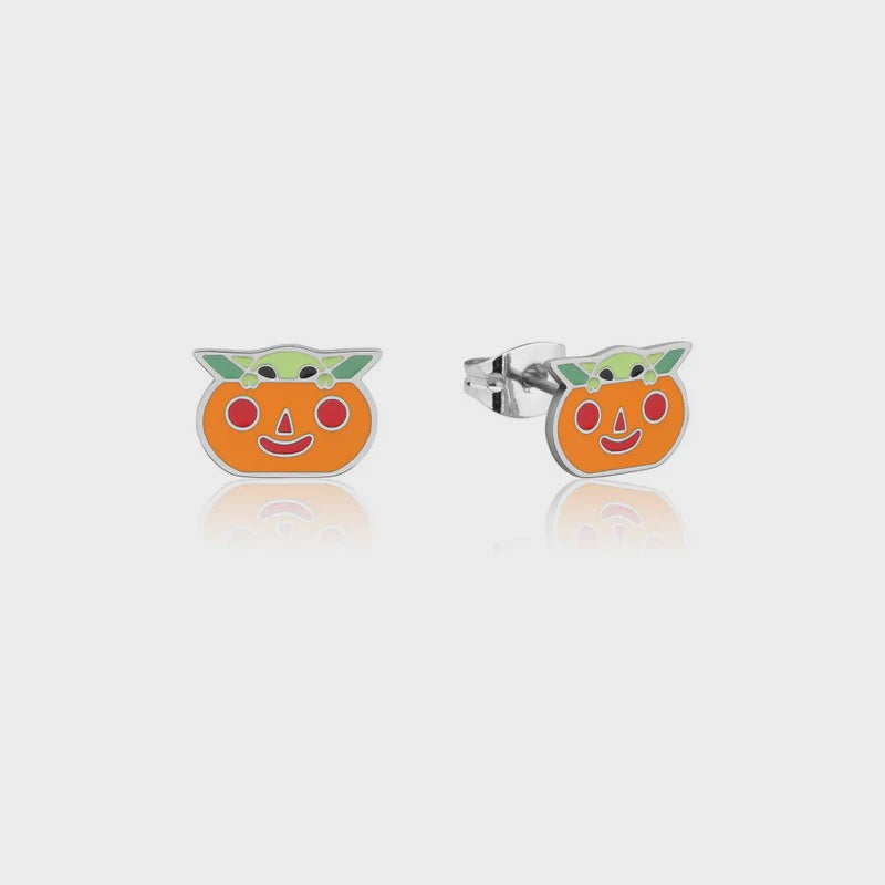 ECC Grogu Pumpkin Enamel Stud Earrings - Good Games