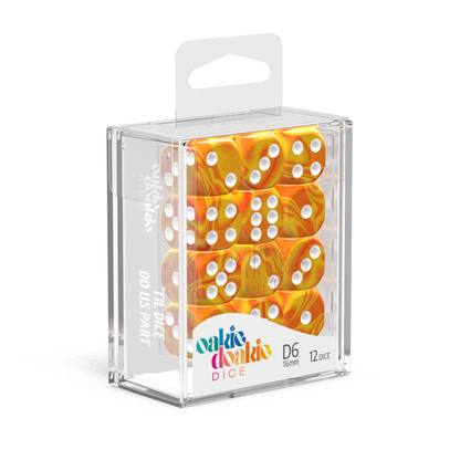 Oakie Doakie Dice - D6 16mm Gemidice Sunstone (12) - Good Games
