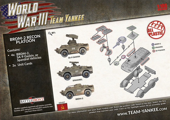 WWIII: Soviet: BRDM-2 Recon Platoon (x4 Plastic) - Good Games