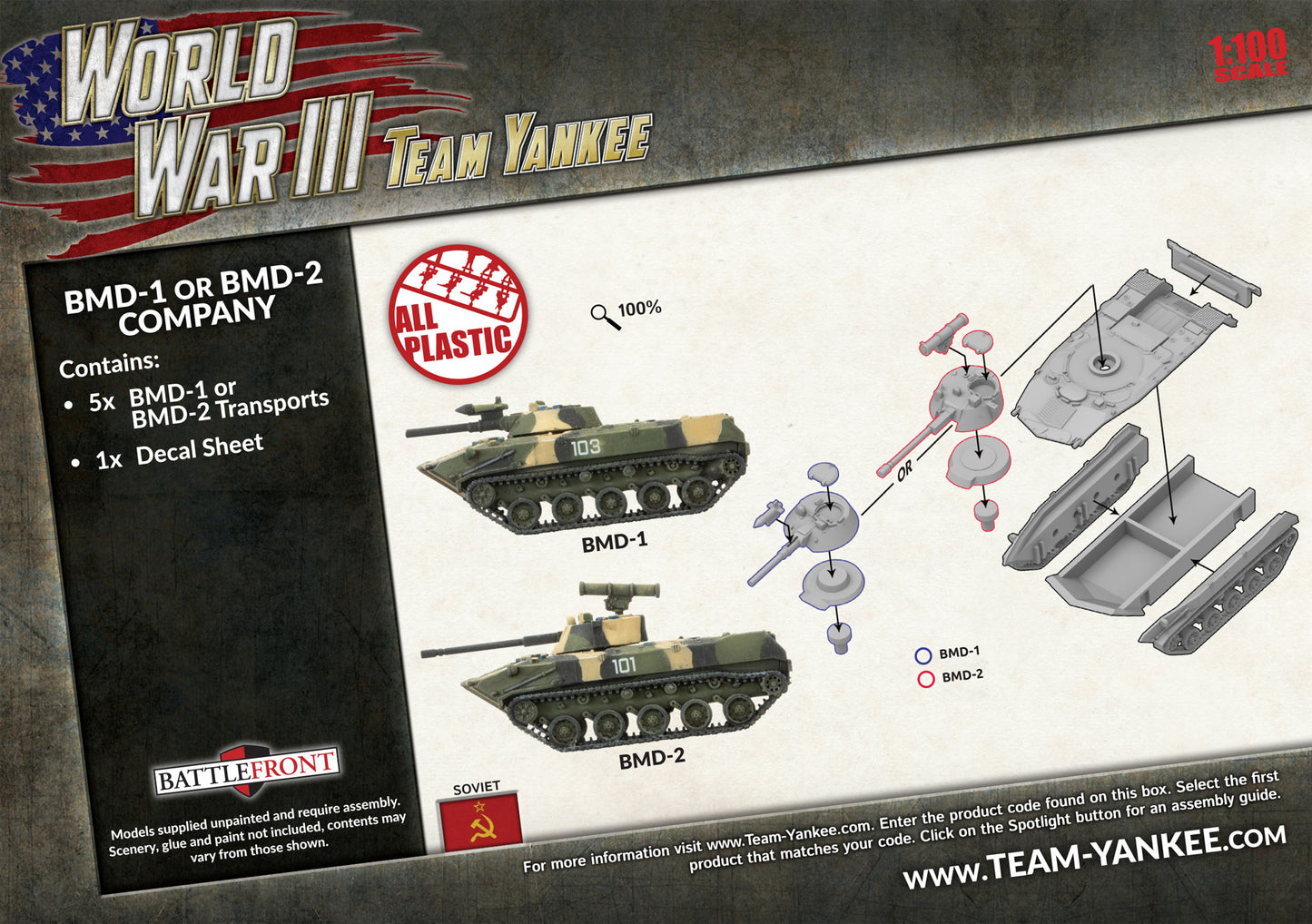 WWIII: Soviet: BMD Company (x5 Plastic) - Good Games
