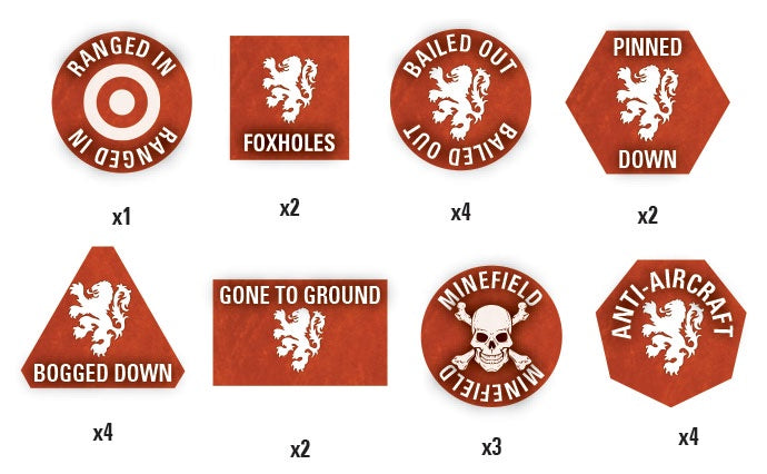 WWIII: NATO: Team Yankee Dutch Token Set - Good Games