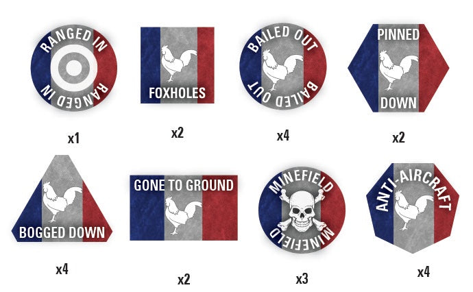 WWIII: NATO: Team Yankee French Token Set - Good Games