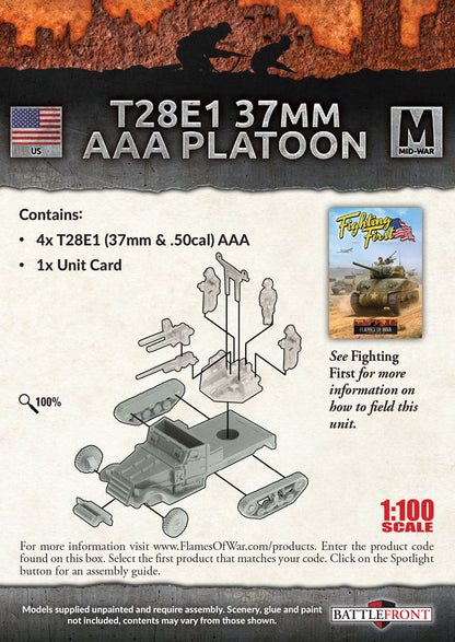 Team Yankee T28e1 (37mm & .50cal) Aaa (SP) Platoon (4x) - Good Games
