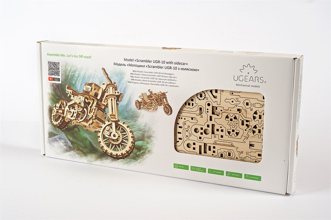 Ugears - Scrambler Ugr-10 With Sidecar - Good Games