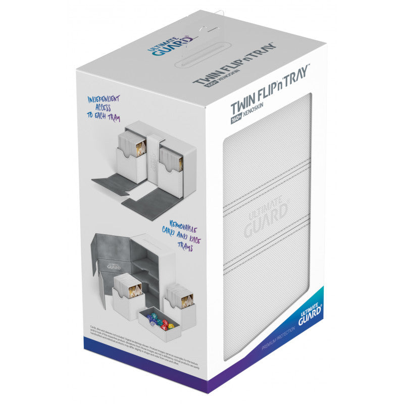 Ultimate Guard - Twin Flip N Tray Deck Case 160+ Standard Size Xenoskin White - Good Games