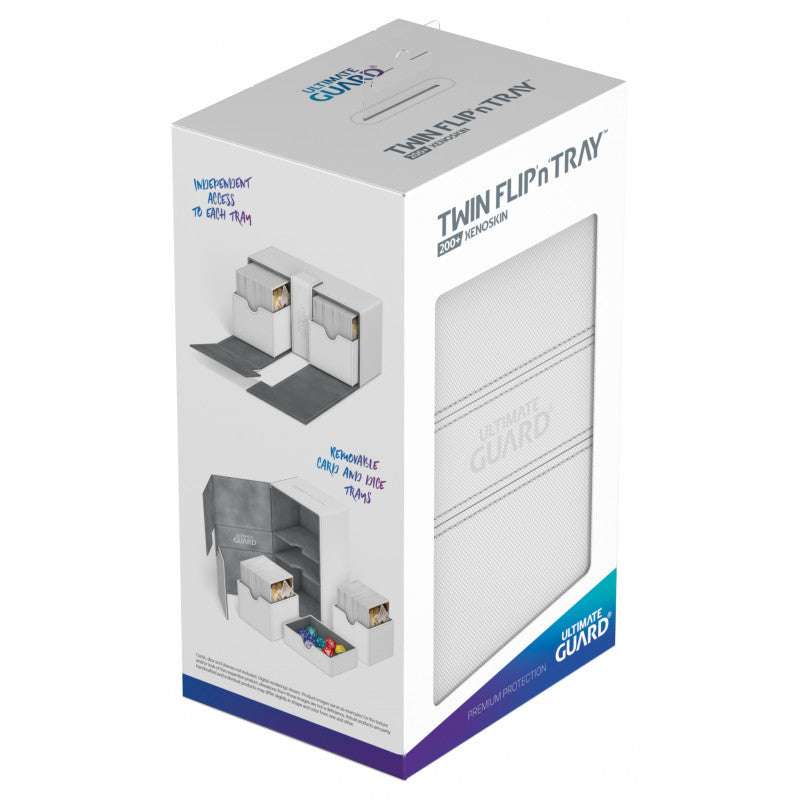 Ultimate Guard - Twin Flip N Tray Deck Case 200+ Standard Size Xenoskin White - Good Games