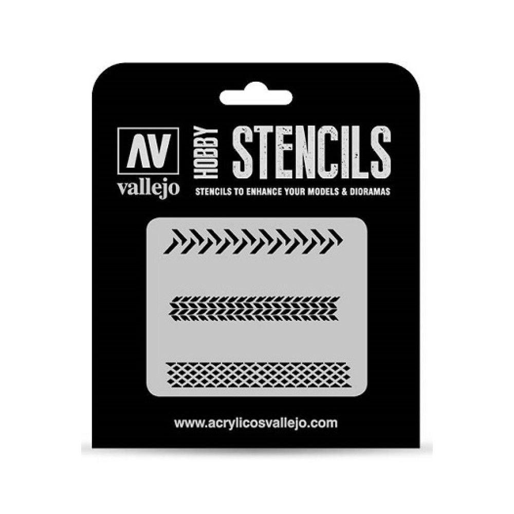 Vallejo Hobby Stencils - Tyre Markings