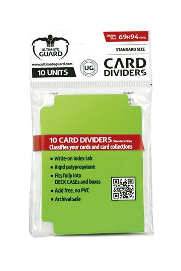 Ultimate Guard Card Dividers Standard Size Light Green (10) - Good Games