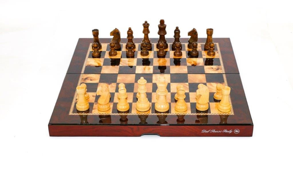 Dal Rossi - Folding Chess Set in Mahogany 16 - Good Games