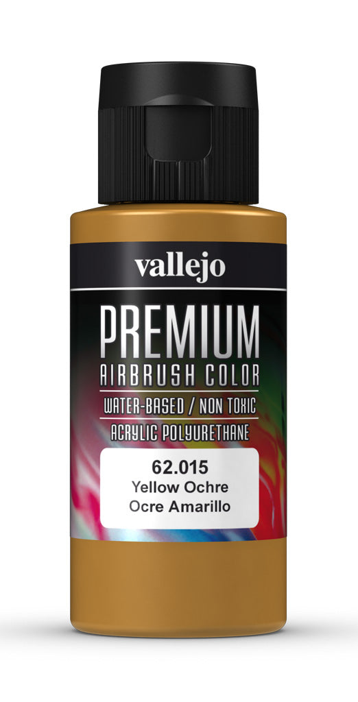 Vallejo Premium Colour - Yellow Ochre 60ml Acrylic Paint (AV62015) - Good Games
