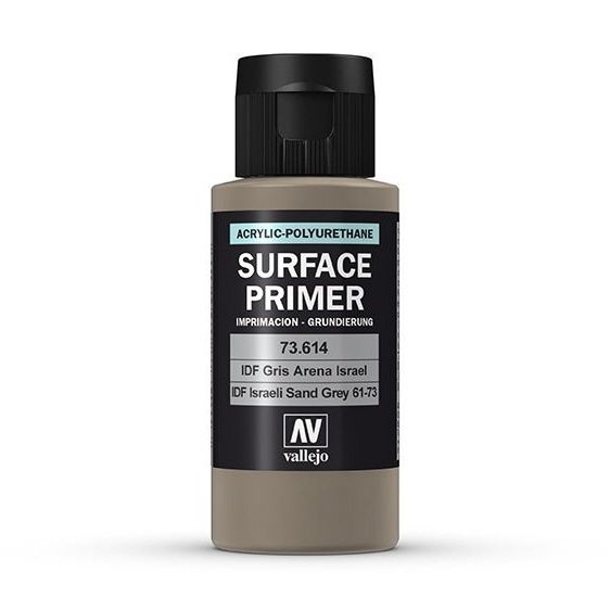 Vallejo Surface Primer 60ml Acrylic Paint - Idf Israeli Sand Grey 61-73 - Good Games