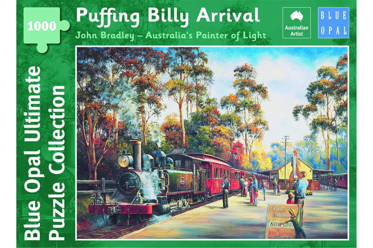 Blue Opal - John Bradley Puffing Billy Arrival 1000 Piece Jigsaw - Good Games
