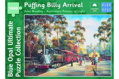 Blue Opal - John Bradley Puffing Billy Arrival 1000 Piece Jigsaw - Good Games