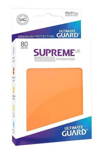 Ultimate Guard Supreme Ux Sleeves Standard Size Solid Orange (80) - Good Games
