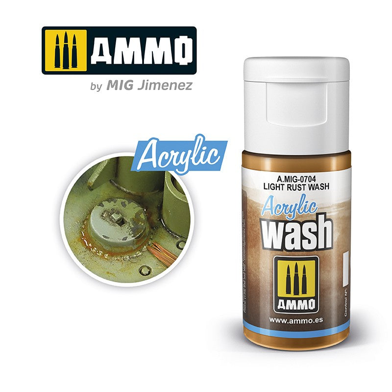 Ammo by MIG Acrylic Washes: light rust wash 15 ml - Good Games
